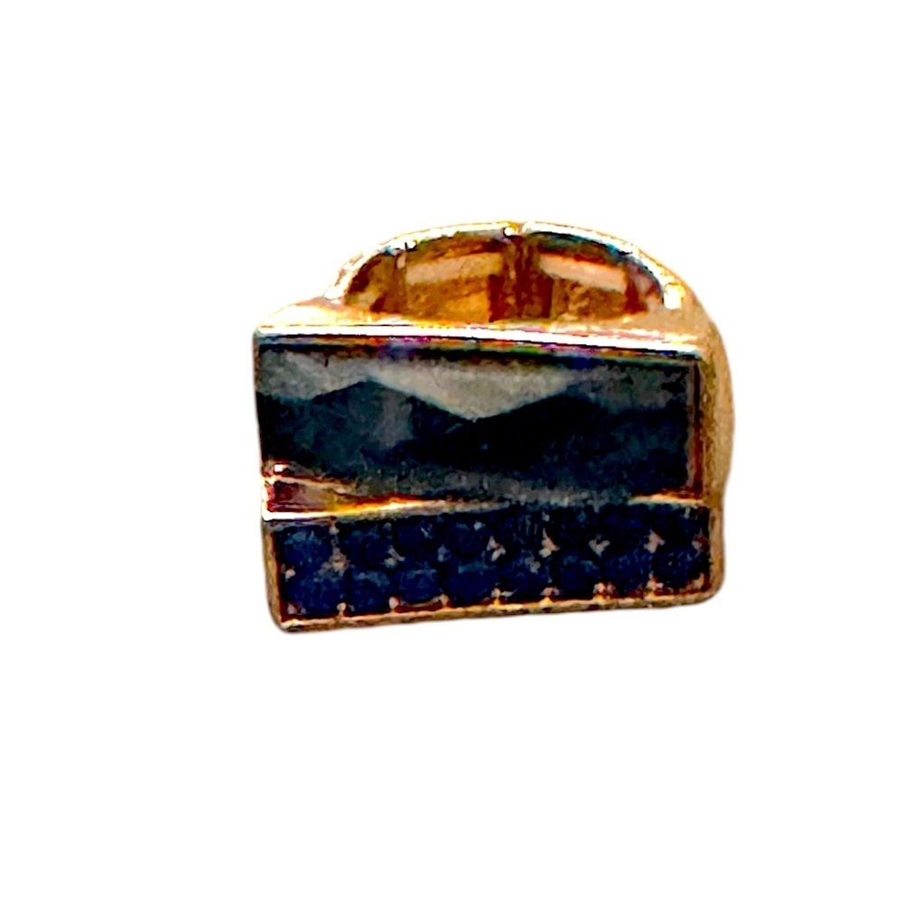 Geometric statement ring blue - Picture 2 of 2